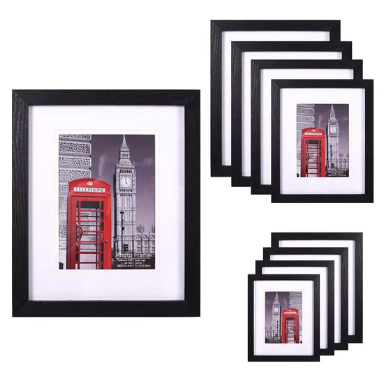 Wholesale Transparent Double Sided Glass Picture Wooden Frame and Acrylic Floating Photo Frame Wall Art Marco